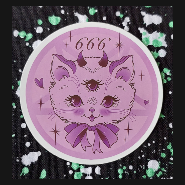 666 Kitty Sticker