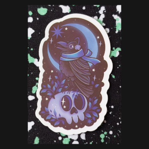 Crow Skull Sticker