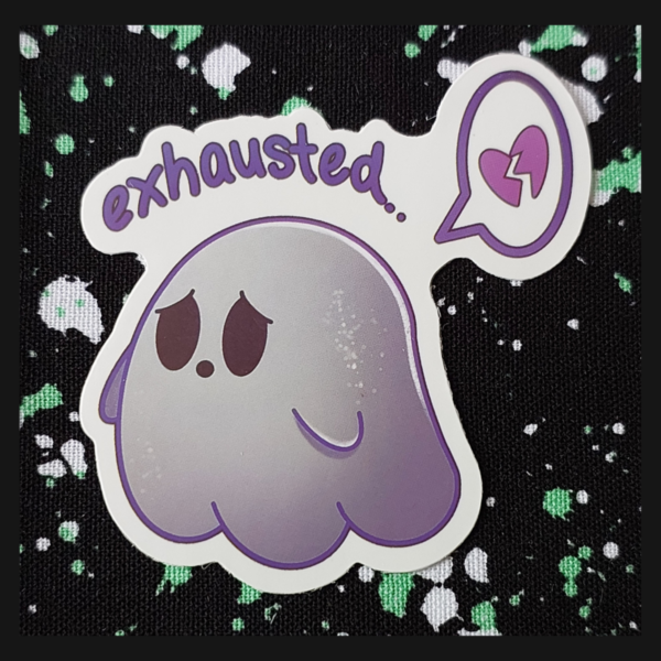 Exhausted Ghost Sticker