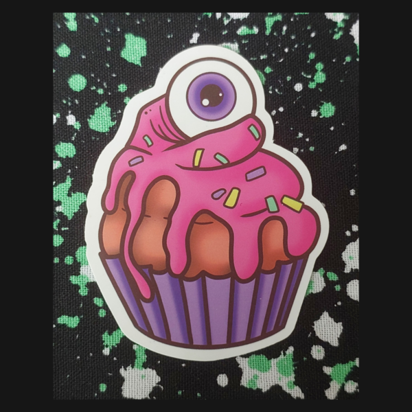 Eyeball Cupcake Sticker