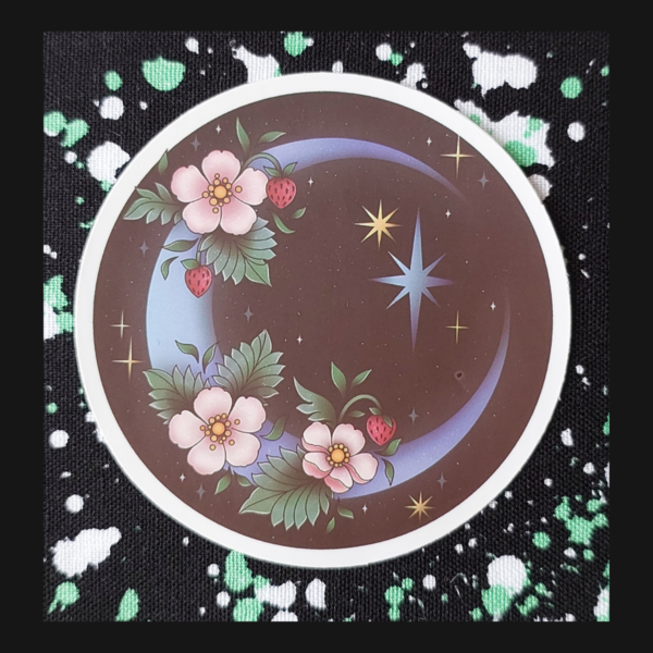 Floral Moon Sticker