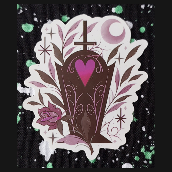 Floral Tombstone Sticker