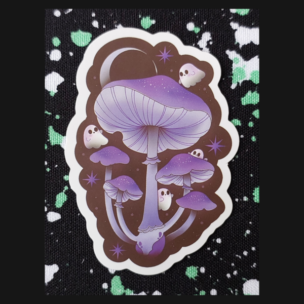 Ghost Mushrooms Sticker