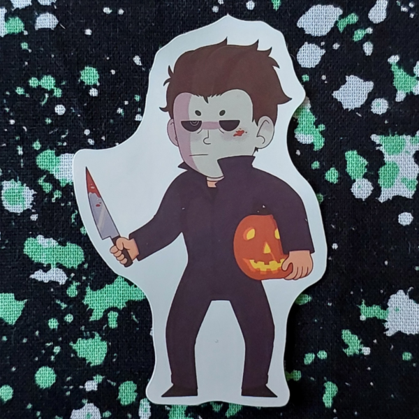 Michael Myers Pumpkin Sticker 1
