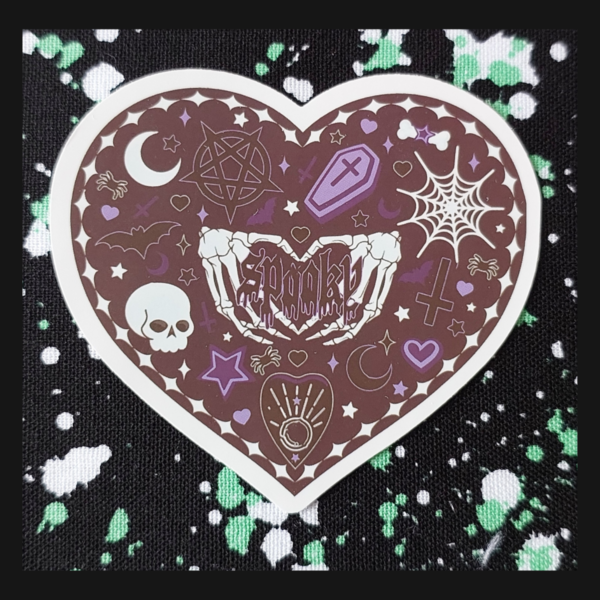 Spooky Heart Sticker