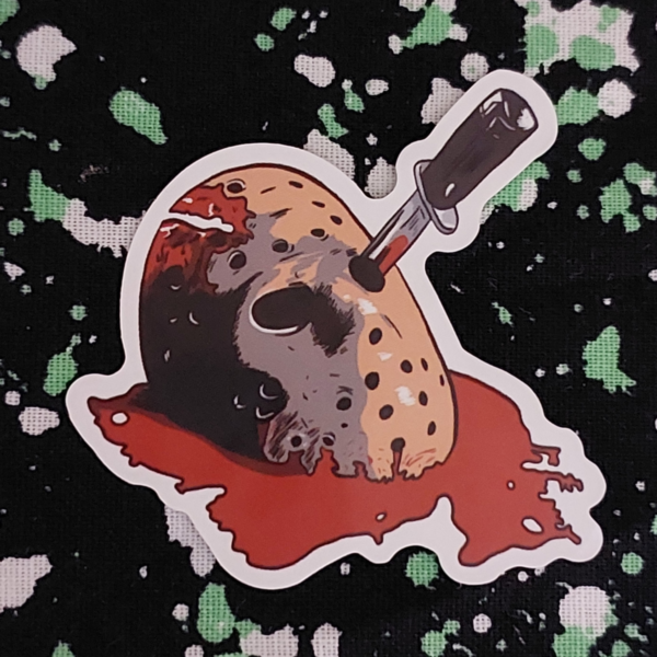 Bloody Jason Mask Sticker