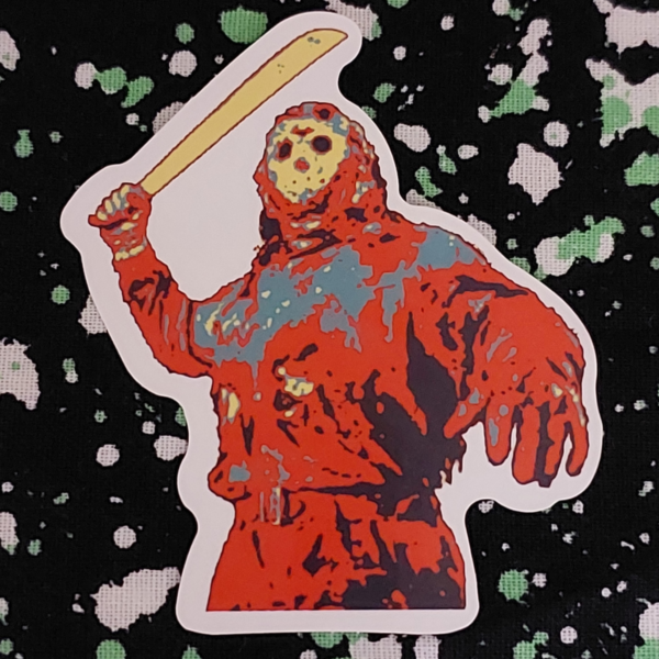 Jason Voorhees with Machete Sticker