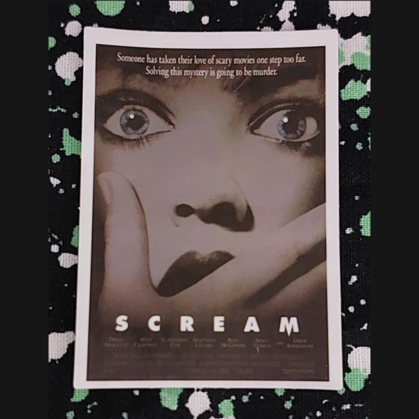 Scream Poster BW Sticker