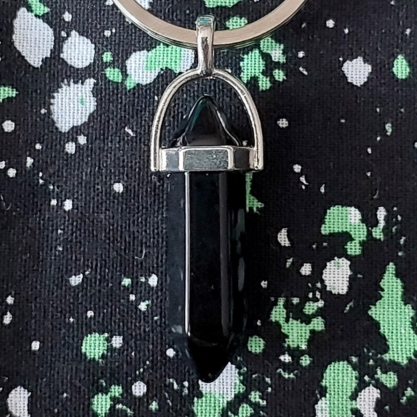 Black Obsidian Keychain 1