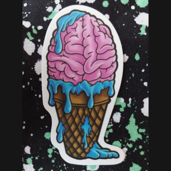 Brain Ice Cream Sticker