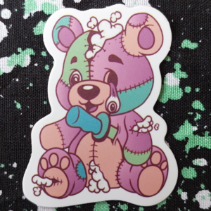 Broken Teddy Sticker