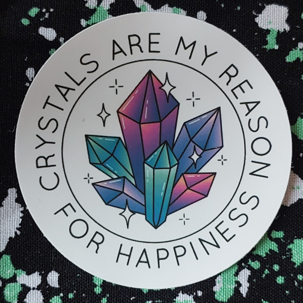 Crystals Happiness Sticker