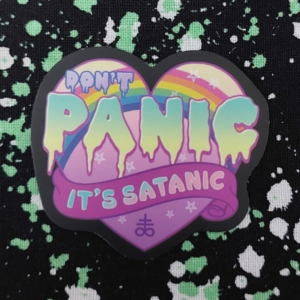 Dont Panic Its Satanic Sticker