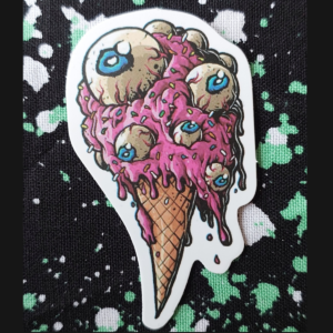 Eyeball Ice Cream Sticker
