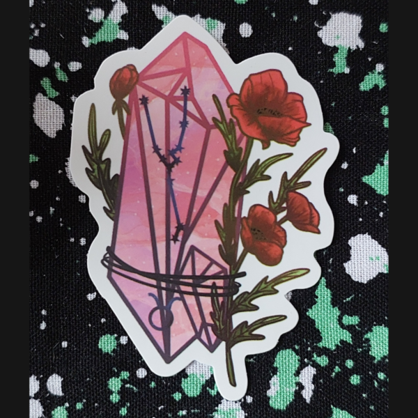 Floral Constellation Crystal Sticker