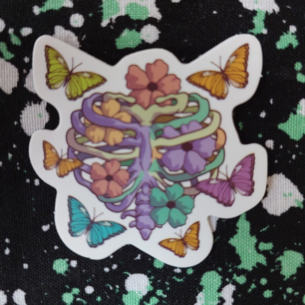 Floral Ribcage Sticker