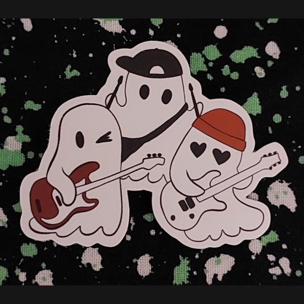 Ghost Rock Band Sticker