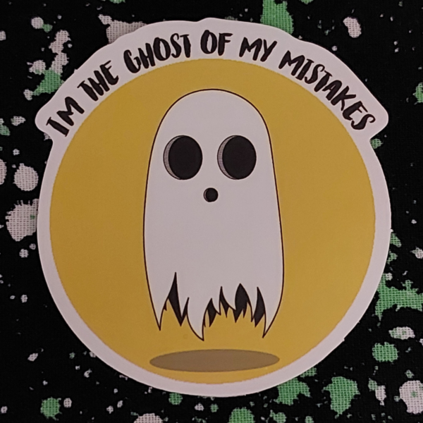 Ghost of Mistakes Sticker