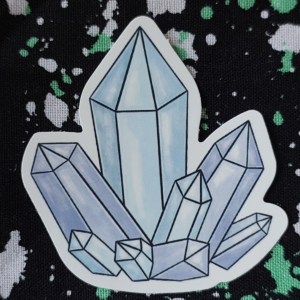 Ice Blue Crystals Sticker