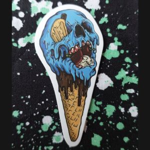 Ice Cream Skull Sticker