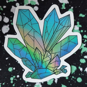 Iridescent Crystals Sticker