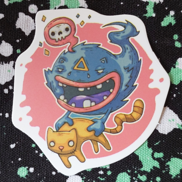 Kitty Monster Sticker