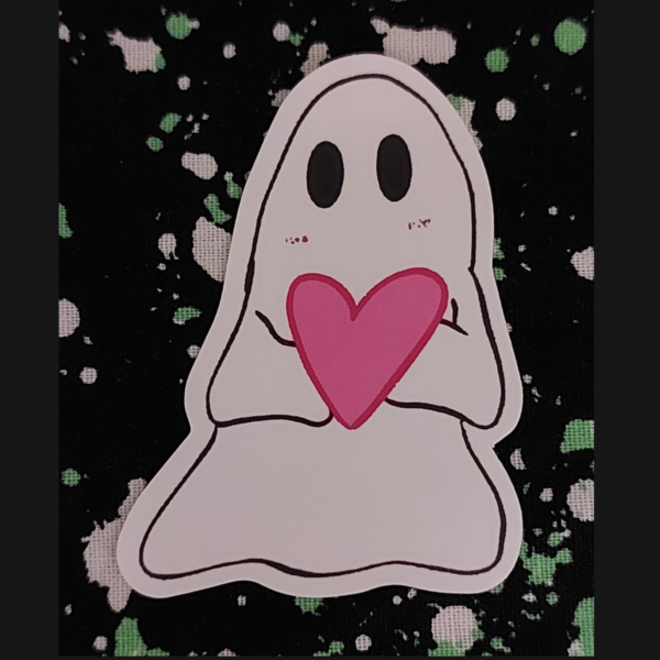 Love Heart Ghost Sticker