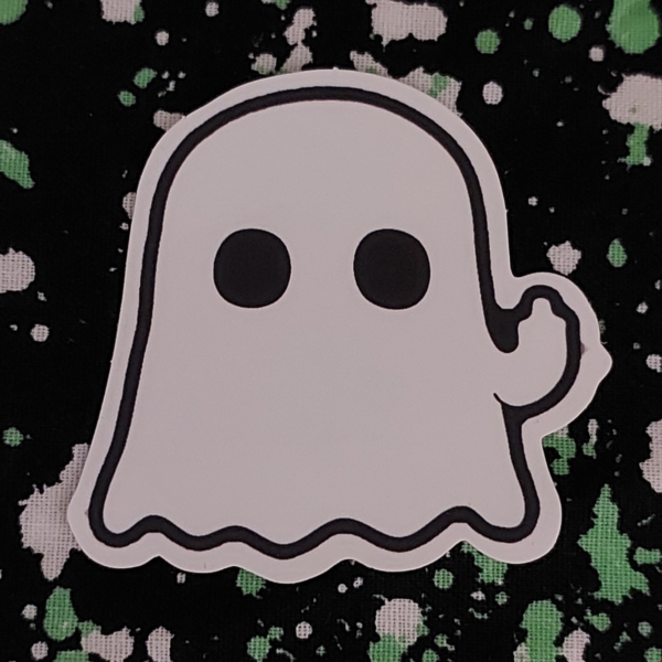 Middle Finger Ghost Sticker