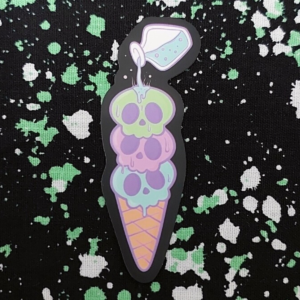Pastel Skull Ice Cream Sticker