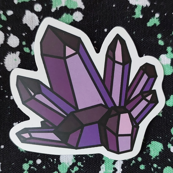 Purple Crystals Sticker