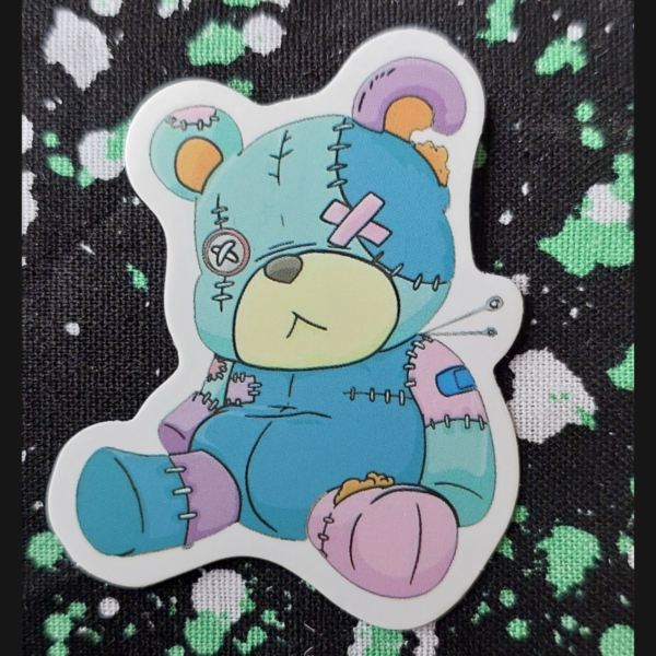 Stitched Teddy Sticker