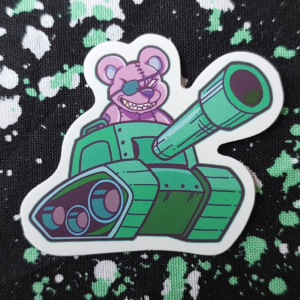 Tank Teddy Sticker