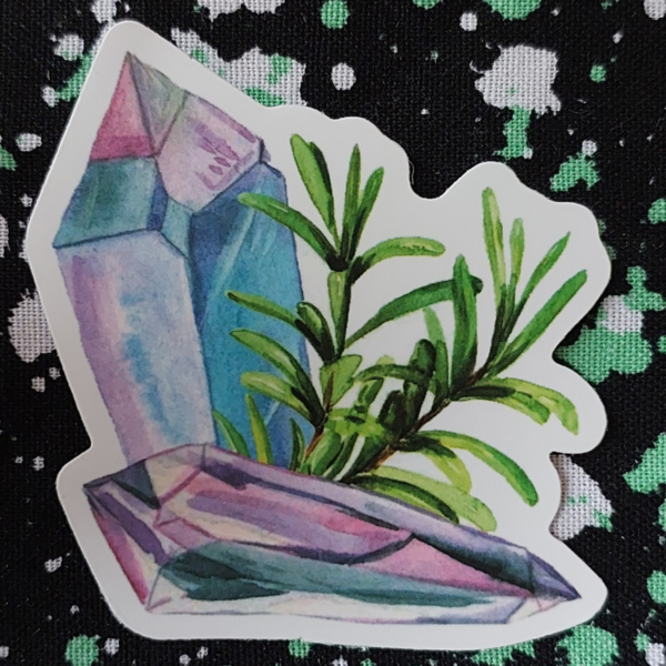 Watercolour Crystals Sticker