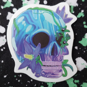 Watercolour Skull Sticker
