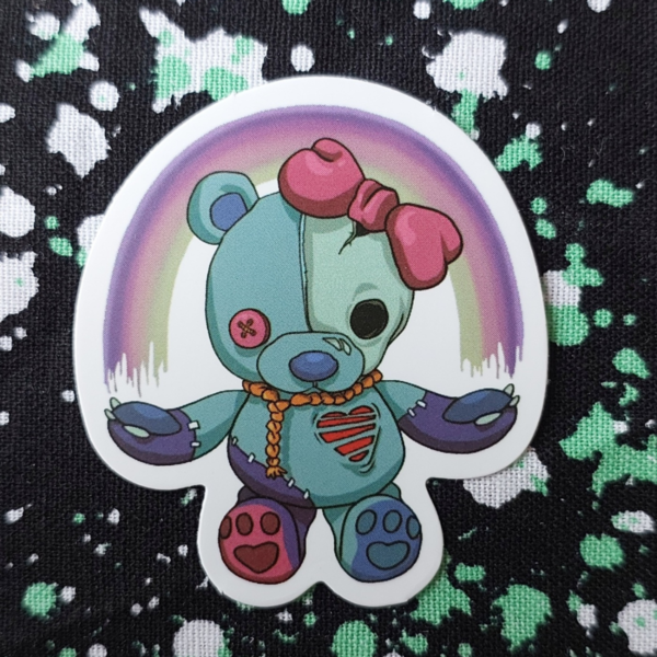 Zombie Teddy Sticker