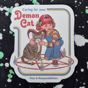 Caring For Your Demon Cat Sticker 1