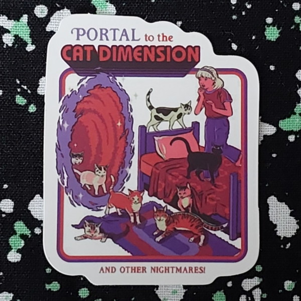Portal to the Cat Dimension Sticker