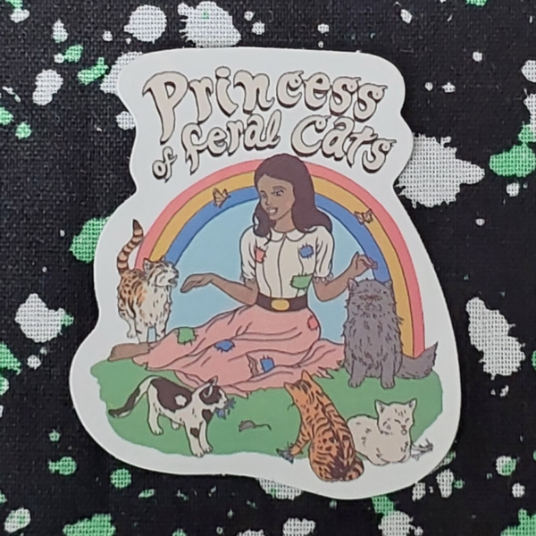 Princess of Feral Cats Sticker