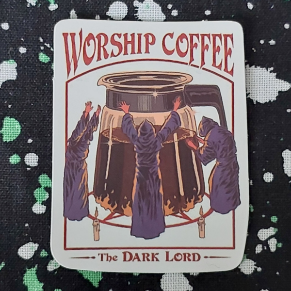 Worship Coffee Sticker