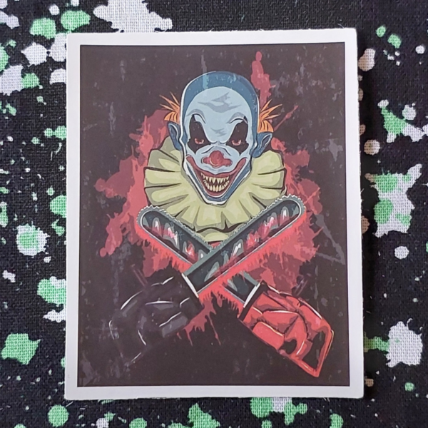 Chainsaw Clown Sticker