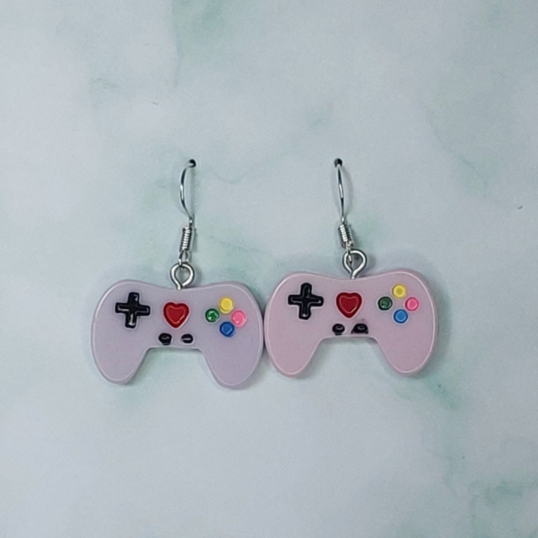 Game Controller Earrings (Lilac)