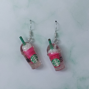 Starbucks Frappe Earrings (Pink)