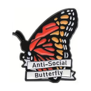 Anti Social Butterfly Enamel Pin