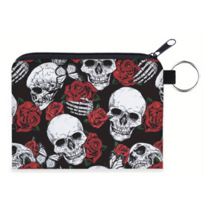 Floral Skull Coin Purse